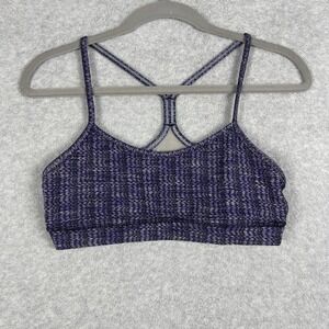 Lululemon Flow Y Racerback Sports Bra Purple Womens 8 Light Support Running